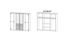 226X210X57 cm