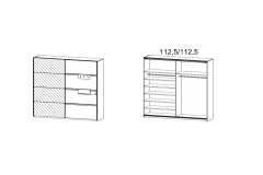 226x210x72cm + 7 polite