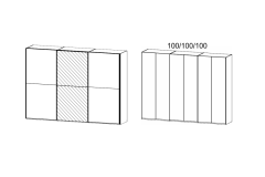 300x223x69cm - cu oglinda