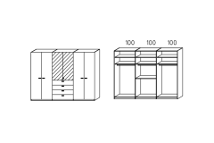 300X223X61 cm