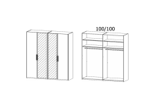 201x223x61cm + oglinda