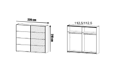 226X210X62 cm