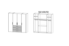 201x223x60cm + 3dw