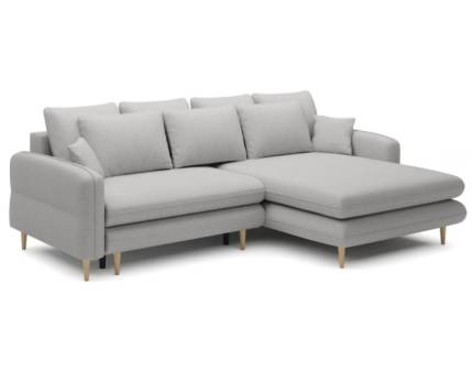 Coltar extensibil SALLY cu lada pentru depozitare, personalizabil 269x182cm