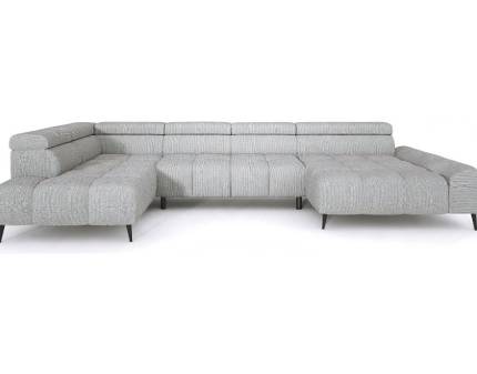 Coltar cu reglaj electric SANTO XL cu tetiere reglabile, personalizabil 377x211x180cm