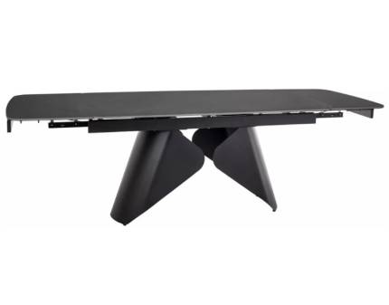 Masa extensibila ARMANDO BLACK din ceramica neagra, metal negru 60-240x90xH75cm