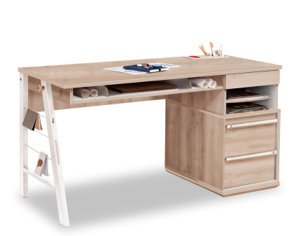 Birou mare cu 3 sertare DUO 141x64xH76cm natur