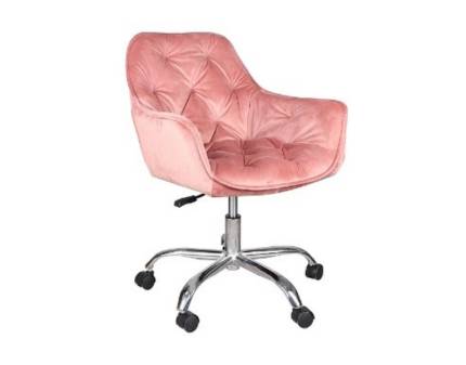 Scaun de birou soft pink Q-190 VELVET 