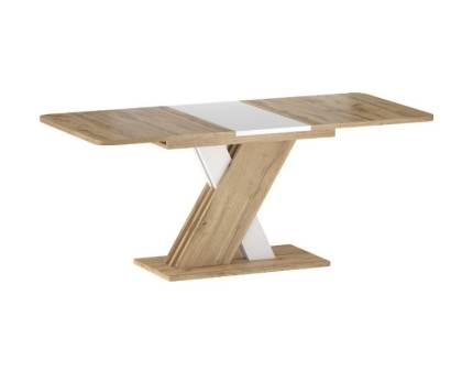 Masa extensibila EXEL WHITE din PAL melaminat stejar wotan cu alb 140-180x85xH76cm