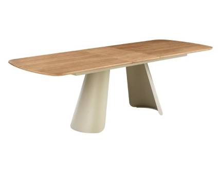 Masa extensibila CANON din MDF furnir natural stejar, metal casmir 200-240x100xH76cm