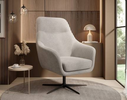 Fotoliu CUBO rotativ, cu spatar inalt, personalizabil 76x76xH97cm