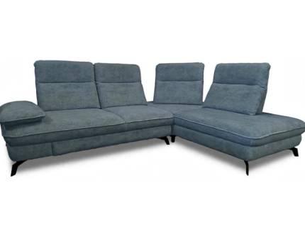 Coltar extensibil TOKYO L catifea vernil, cu lada pentru depozitare, spatar reglabil 280x205cm
