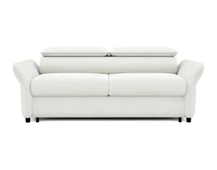 Canapea extensibila (120cm) MANZO cu tetiere reglabile, personalizabila 179x108cm