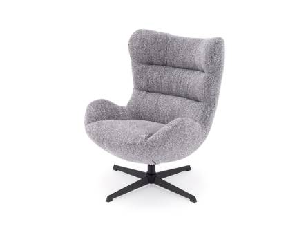Fotoliu rotativ JACKIE, material textil grey 75x88xH96cm