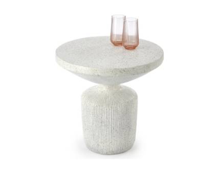 Masuta GIZA din compozit oxid de magneziu alb 54xH53cm