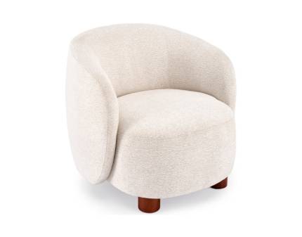 Fotoliu cozy cu design curbat BAKER material textil cream 75x80xH70cm 