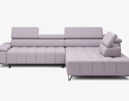 Coltar cu reglaj electric PALLADIO L cu tetiere reglabile, personalizabil 320x220cm