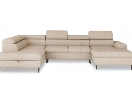 Coltar extensibil RAYO XL cu lada pentru depozitare, tetiere reglabile, personalizabil 326x198x163cm
