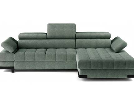 Coltar extensibil SELVA MINI cu lada pentru depozitare, tetiere reglabile, personalizabil 270x173cm