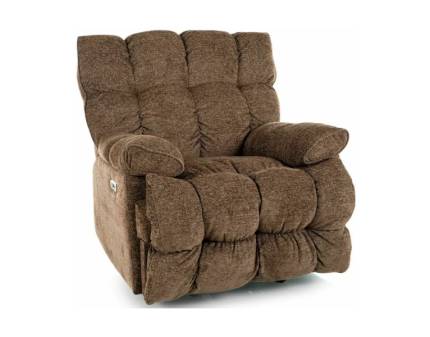 Fotoliu HOMER RAVEN cu recliner electric, functie de balansare, material textil brown 94x100-160xH104cm 