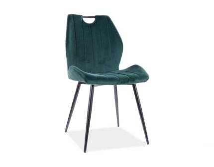 Scaun tapitat ARCO VELVET catifea green 51x58xH91cm, picioare negre