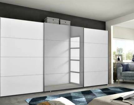 Dulap alb alpin/oglinda 361x229x62cm KULMBACH
