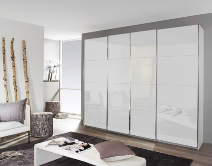 Dulap front sticla alba 271x230x62cm SYNCRONO