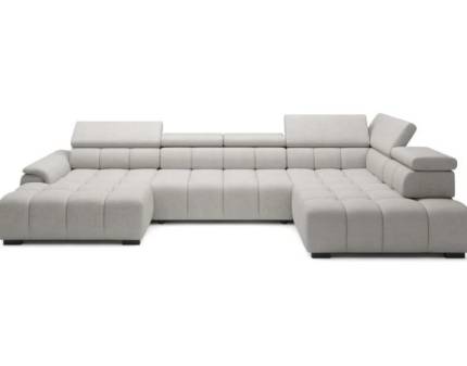 Coltar cu reglaj electric ALVIN XL cu tetiere reglabile, personalizabil 393x205x168cm