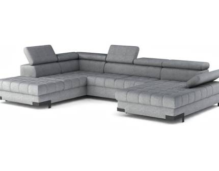 Coltar extensibil SELVA XL cu lada pentru depozitare, tetiere reglabile, personalizabil 223x339x173cm