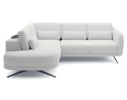 Coltar cu reglaj electric ILUSSIO L cu spatar ajustabil, personalizabil 248x205cm