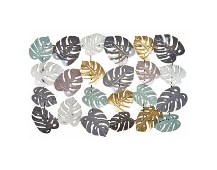 Decoratiune metal perete cu frunze 113x7x76.5cm