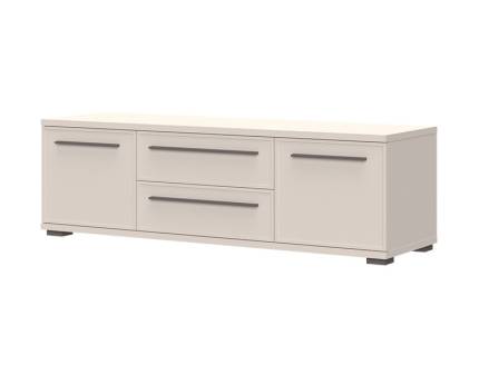 Comoda TV cu 2 usi si 2 sertare OPERA 150x46x46cm casmir, manere si picioare Cortado Brown 