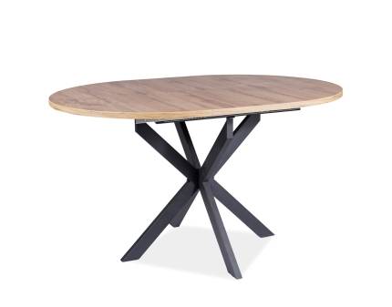 Masa extensibila GASTON ARTISAN din MDF stejar artisan, metal negru 100-135xH76cm