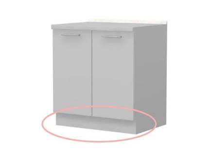 Plinta frontala pentru baza cu aspect de INOX / ANTRACIT S366 