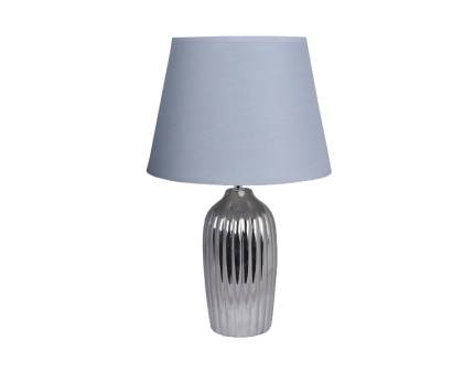 Lampa ceramica argintiu/ gri 28x43cm
