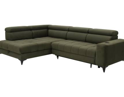 Coltar extensibila ASTOLA cu lada pentru depozitare, tetiere reglabile, personalizabil 280x193cm