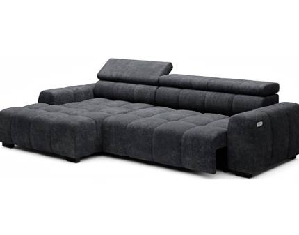Coltar cu reglaj electric BULL S cu tetiere reglabile, personalizabil 285x168cm