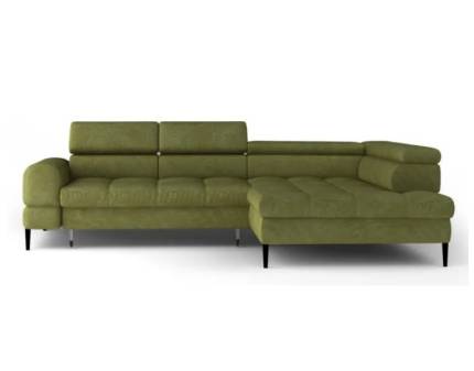 Coltar extensibil VOSS L cu lada pentru depozitare, tetiere reglabile, spatar ajustabil, personalizabil 285x218cm