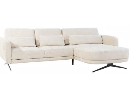 Coltar cu reglaj electric ILUSSIO MINI cu spatar ajusabil, crem 260x177cm