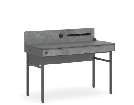 Birou cu 1 sertar SPACE GREY 128x61xH96cm gri