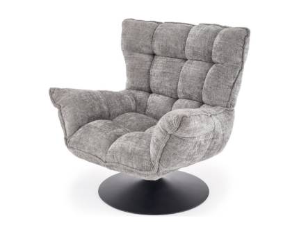 Fotoliu rotativ HAGEN cu functie de balansare, material textil-plusat grey 100x90xH100cm