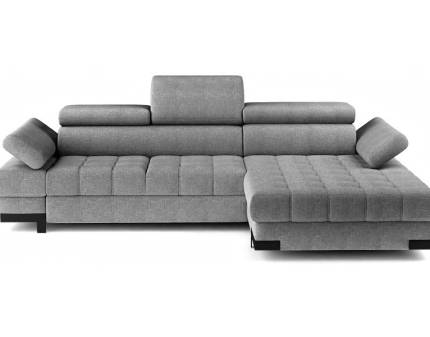 Coltar extensibil SELVA S  cu lada pentru depozitare, tetiere reglabile, personalizabil 270x173cm 