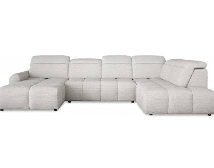 Coltar cu reglaj electric MATEO XL cu lada pentru depozitare, tetiere reglabile, personalizabil 358x223x183cm