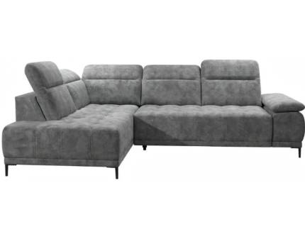 Coltar cu reglaj electric FOCUS L cu tetiere reglabile, personalizabil 278x204cm