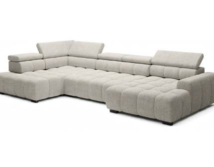 Coltar cu reglaj electric BULL XL cu tetiere reglabile, personalizabil 205x393x168cm