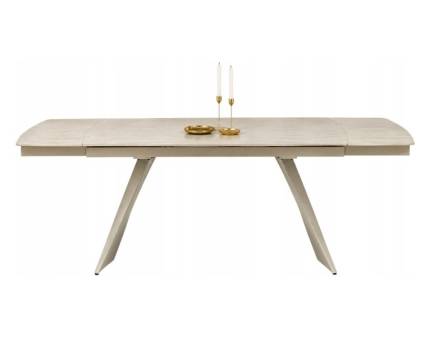 Masa extensibila ARMANI TRAVERTIN din otel sinterizat travertin, otel vopsit casmir 165-241x90xH77cm 