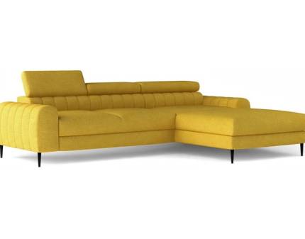 Coltar extensibil NAVAS S cu lada pentru depozitare, tetiere reglabile, personalizabil 240x165cm