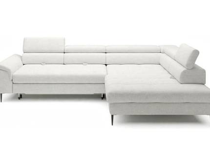 Coltar extensibil EMPOLI L cu lada pentru depozitare, tetiere reglabile, spatar reglabil, personalizabil 289x218cm