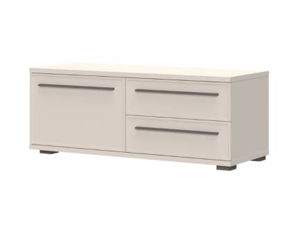Comoda TV cu 1 usa si 2 sertare OPERA 120x46x46cm casmir, manere si picioare Cortado Brown
