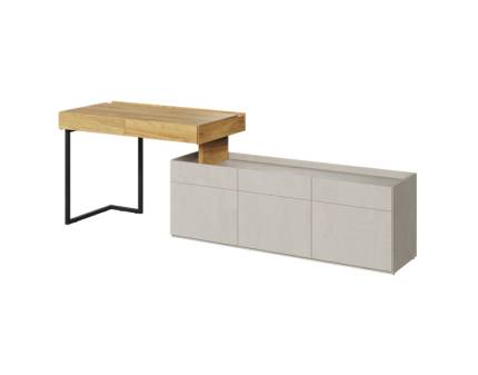Set birou mare cu comoda TEEN FLEX 11A 244-279x61x76cm